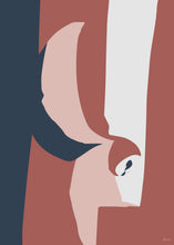 Load image into Gallery viewer, Owl Attack Ocre Animal Abstract Poster