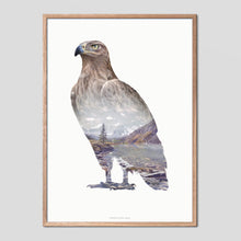 Load image into Gallery viewer, Brown Eagle - Faunascapes Double Exposure Poster