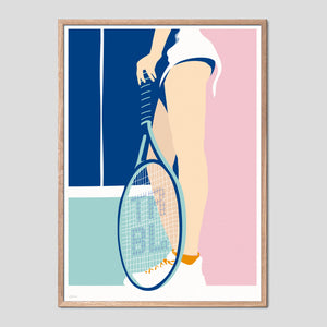 Tennis Girl Trouble Poster