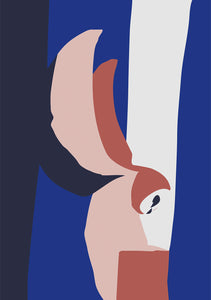 Owl Attack Vibrant Animal Abstract Poster