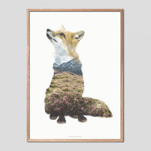Fox - Faunascapes Double Exposure Poster