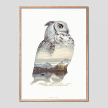 Load image into Gallery viewer, Owl - Faunascapes Double Exposure Poster