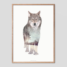 Load image into Gallery viewer, Wolf - Faunascapes Double Exposure Poster