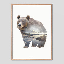Load image into Gallery viewer, Bear - Faunascapes Double Exposure Poster