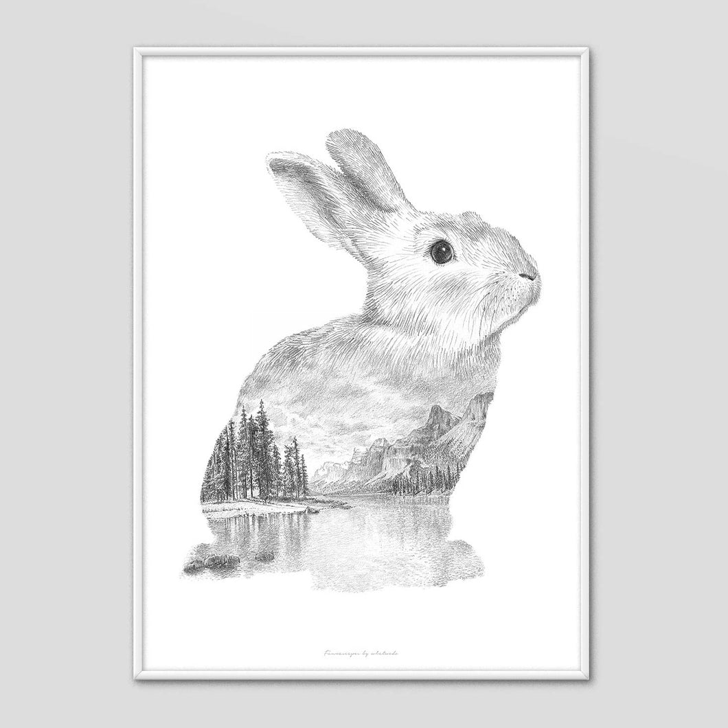 Rabbit - Faunascapes Pencil Drawing